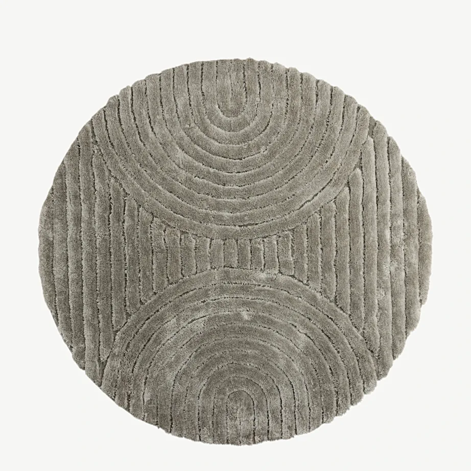 Ümmarguse soonmustriga vaiba Niklas hallikasbeež (ø 200 cm), 19984-125