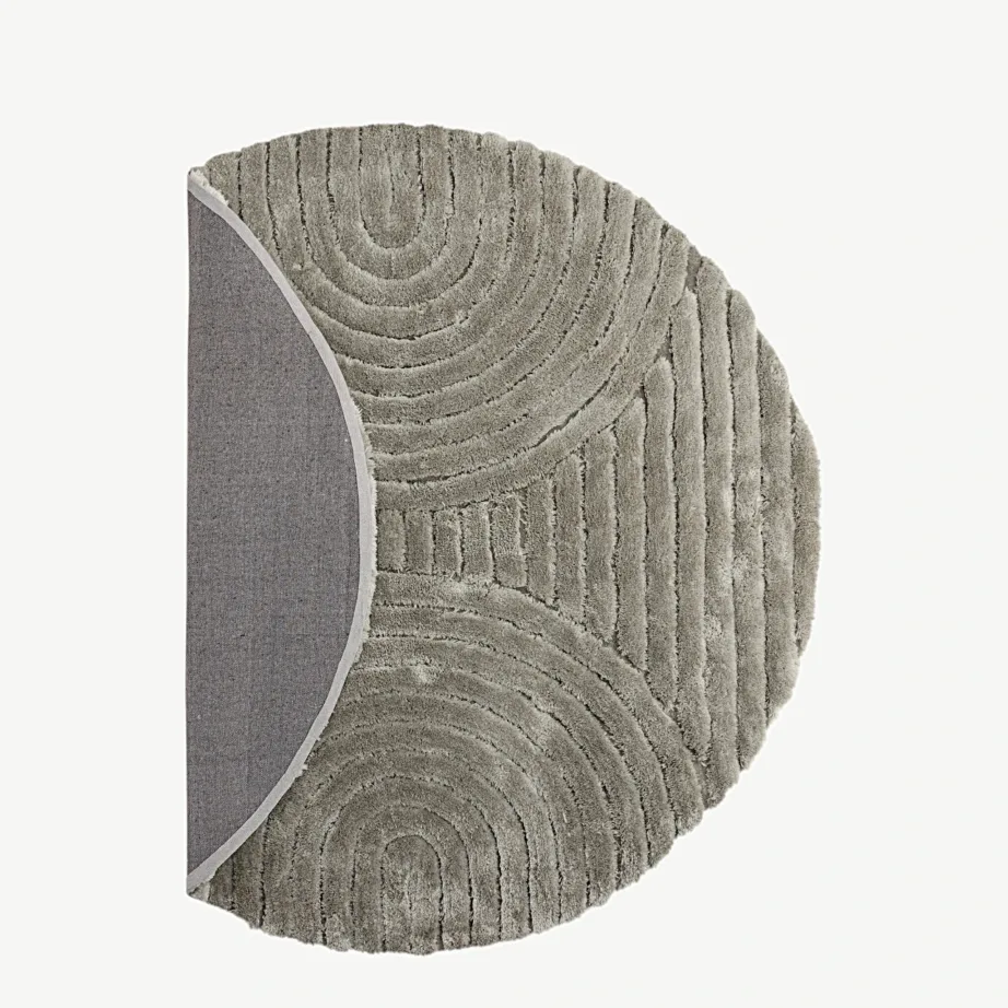 Ümmarguse soonmustriga vaiba Niklas hallikasbeež (ø 200 cm), 19984-125 – 2