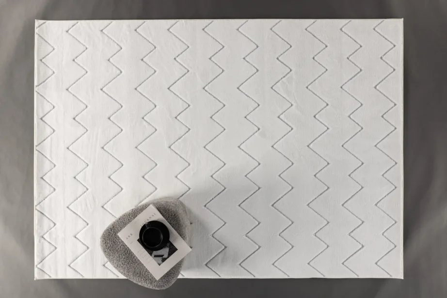 Valge polüestrist ristkülikukujuline vaip Fia, 290 × 200 cm, 19987-100 – 2