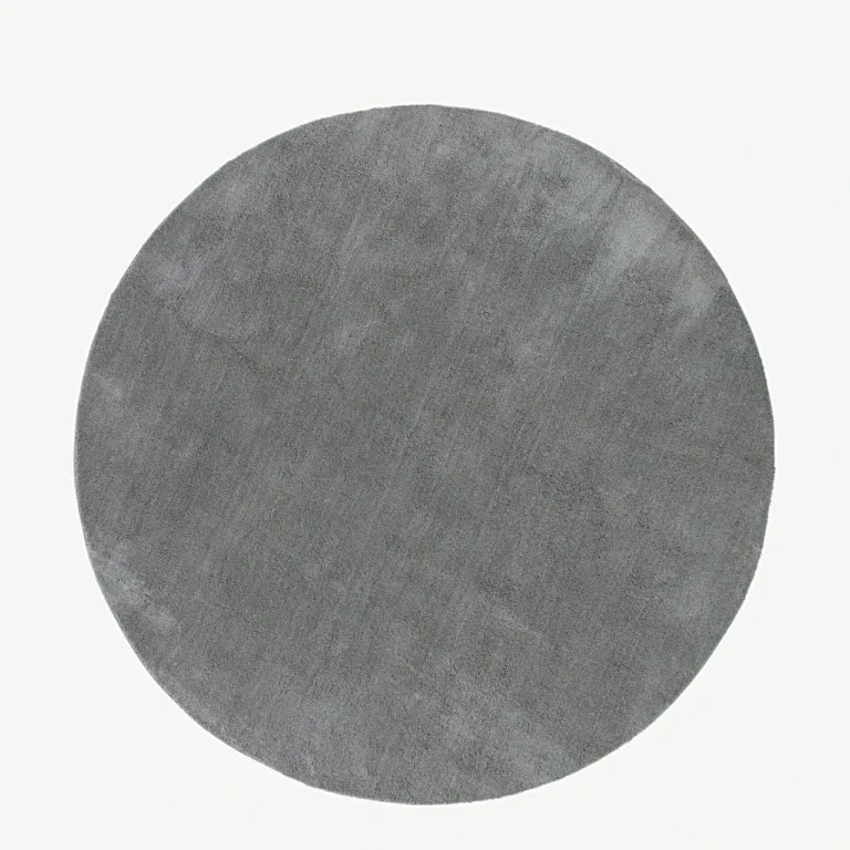 Undra ümmargune hõbehall viskoosvaip, ø200 cm - 19988-331