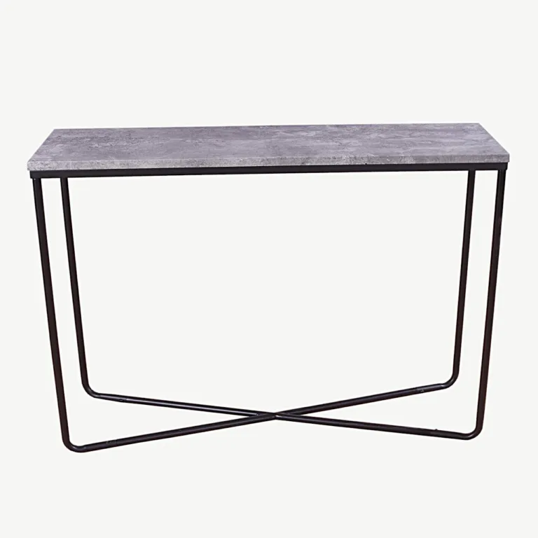 Palace konsoollaud betoonitooni (tumehall MDF, mustad terasjalad, 110x30 cm) - 19990-668