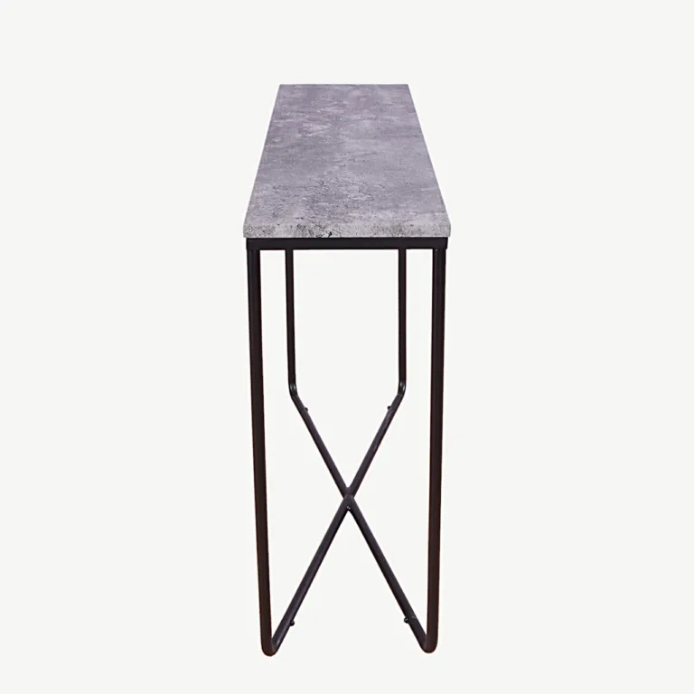 Palace konsoollaud betoonitooni (tumehall MDF, mustad terasjalad, 110x30 cm) - 19990-668