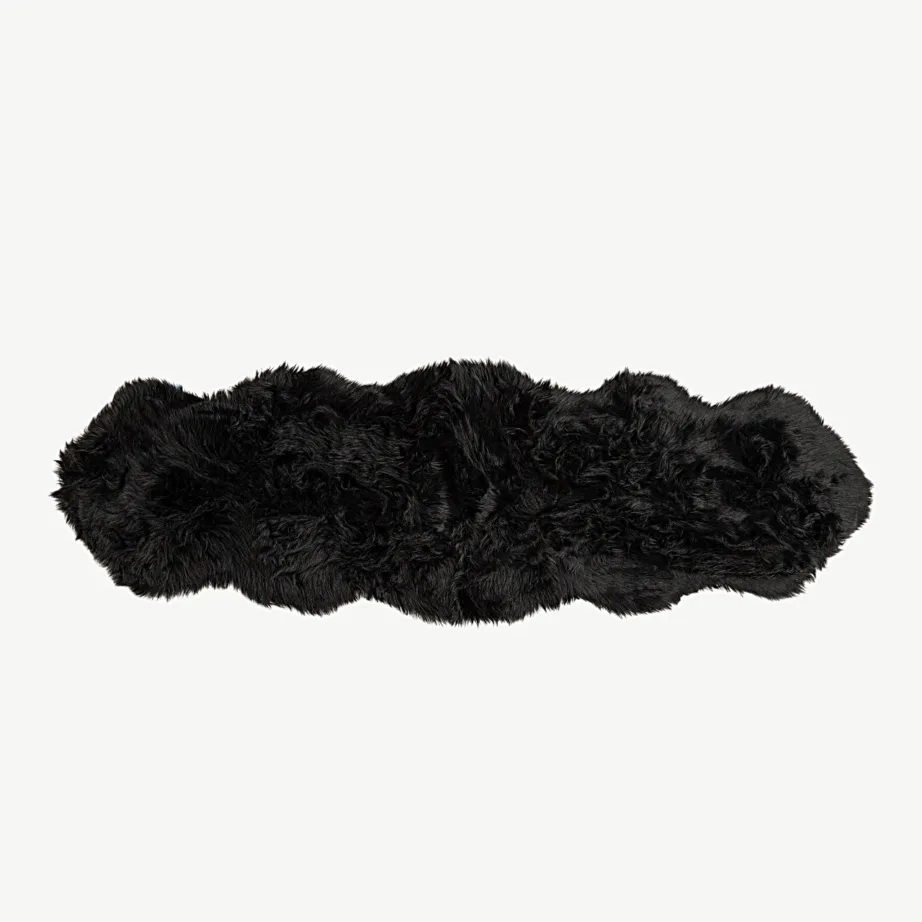 Katy must kunstkarusnahkne pleed (180 × 55 cm), 19993-100