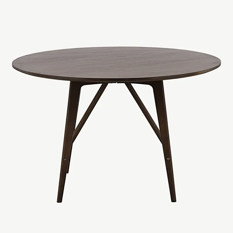 Ümmargune söögilaud Kaseidon, tumepruun MDF ja kummipuu, Ø100 cm - 19996-015