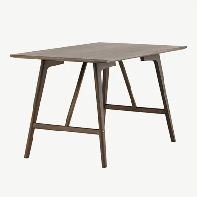 Tumepruun ristkülikukujuline söögilaud Kaseidon, MDF ja kummipuit, 120 × 80 cm - 19996-016