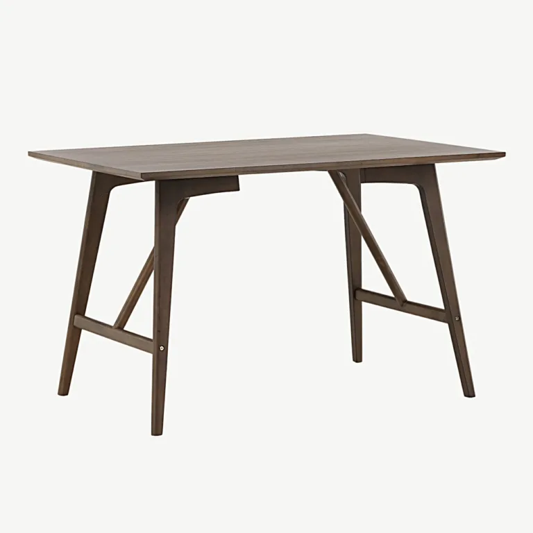 Tumepruun ristkülikukujuline söögilaud Kaseidon, MDF ja kummipuit, 120 × 80 cm - 19996-016