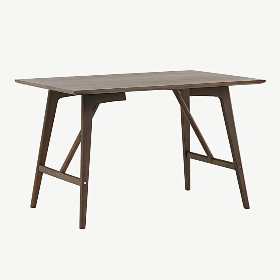 Tumepruun ristkülikukujuline söögilaud Kaseidon, MDF ja kummipuit, 120 × 80 cm, 19996-016 – 3