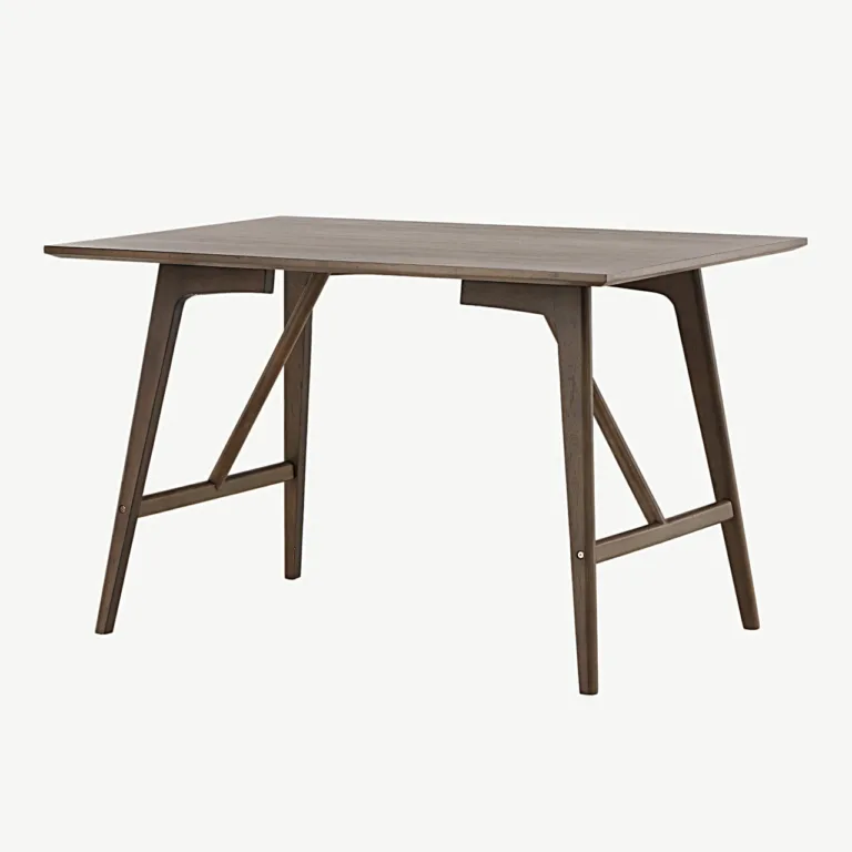 Tumepruun ristkülikukujuline söögilaud Kaseidon, MDF ja kummipuit, 120 × 80 cm - 19996-016