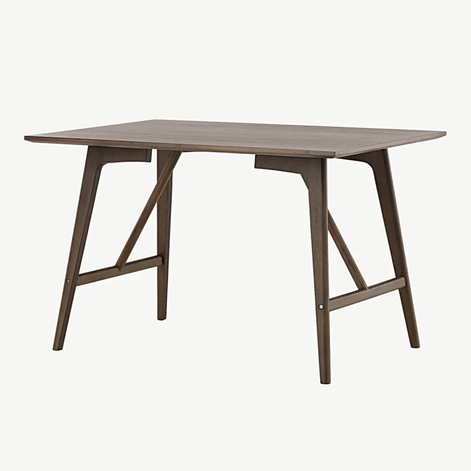 Tumepruun ristkülikukujuline söögilaud Kaseidon, MDF ja kummipuit, 120 × 80 cm, 19996-016 – 5