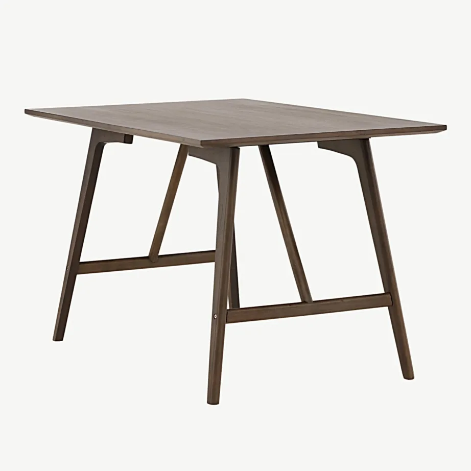 Tumepruun ristkülikukujuline söögilaud Kaseidon, MDF ja kummipuit, 120 × 80 cm, 19996-016 – 6