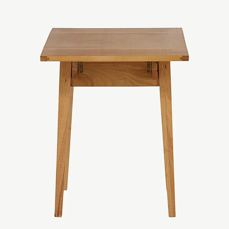 Laiendatav kummipuidust söögilaud Yakidon tammeviimistlusega MDF-plaadiga, 60x45 cm - 19996-070