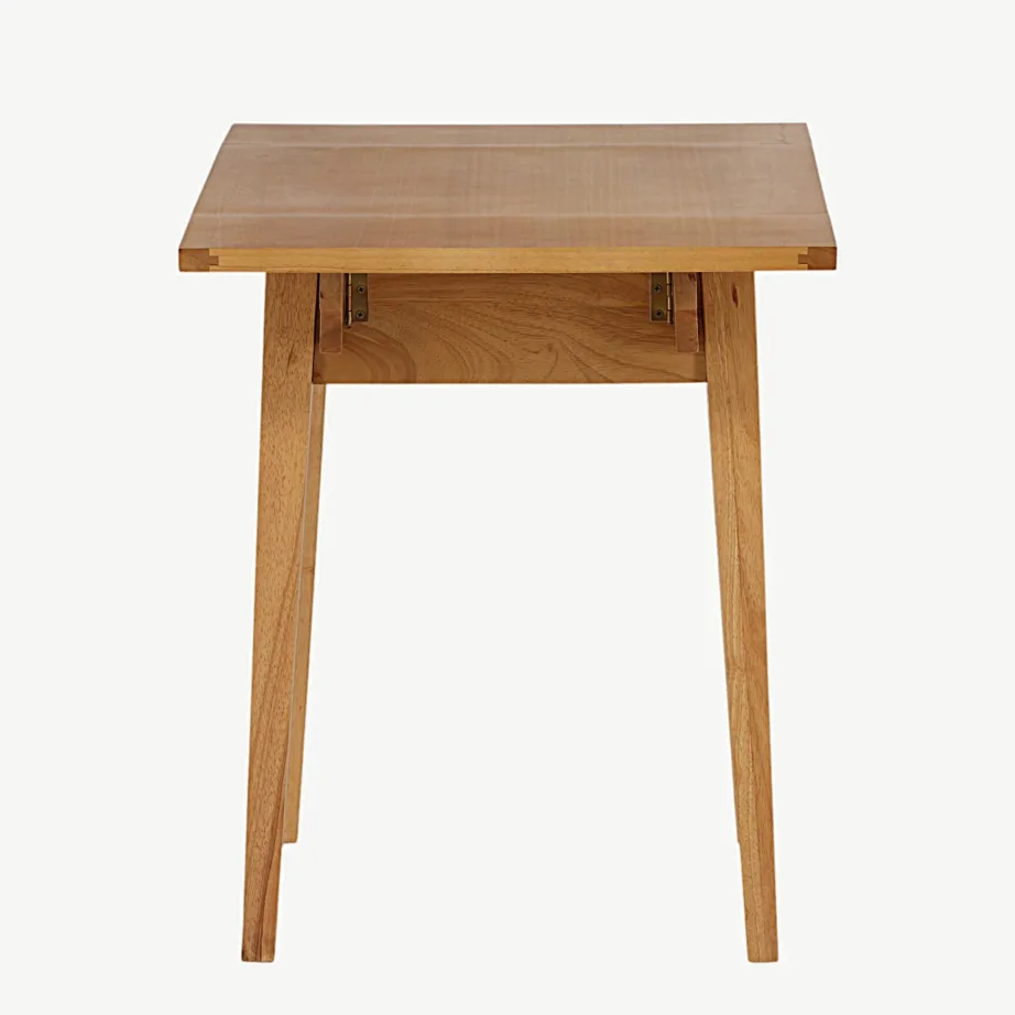 Laiendatav kummipuidust söögilaud Yakidon tammeviimistlusega MDF-plaadiga, 60×45 cm, 19996-070 – 2