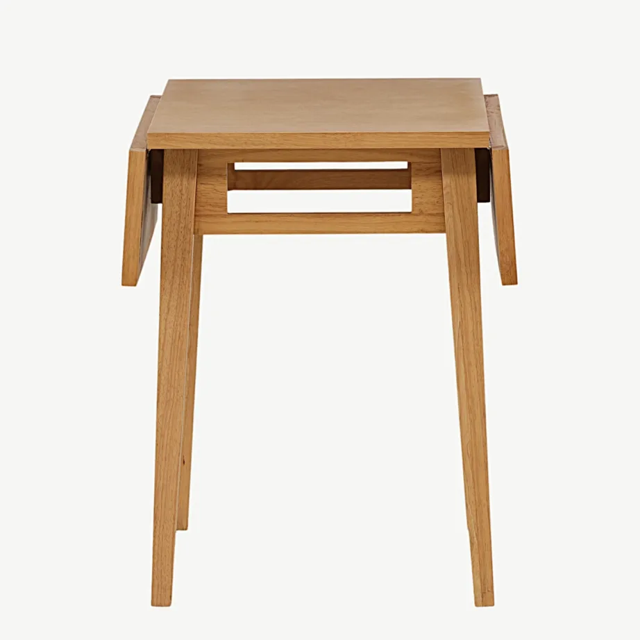 Laiendatav kummipuidust söögilaud Yakidon tammeviimistlusega MDF-plaadiga, 60×45 cm, 19996-070 – 4