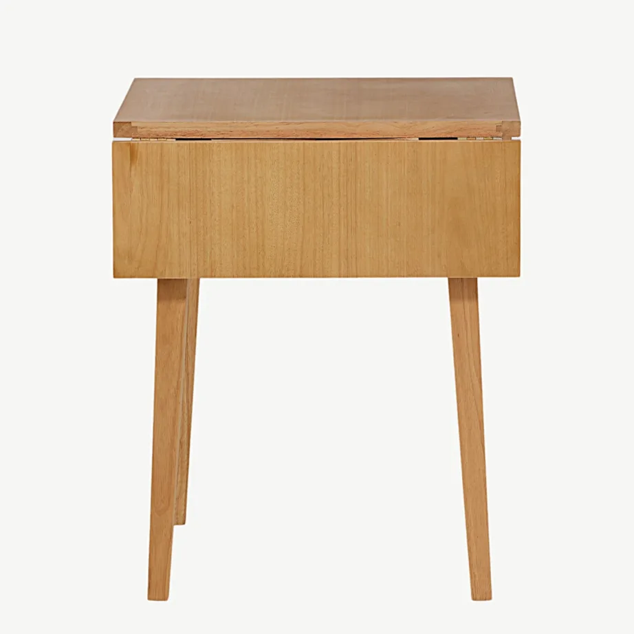 Laiendatav kummipuidust söögilaud Yakidon tammeviimistlusega MDF-plaadiga, 60×45 cm, 19996-070 – 7