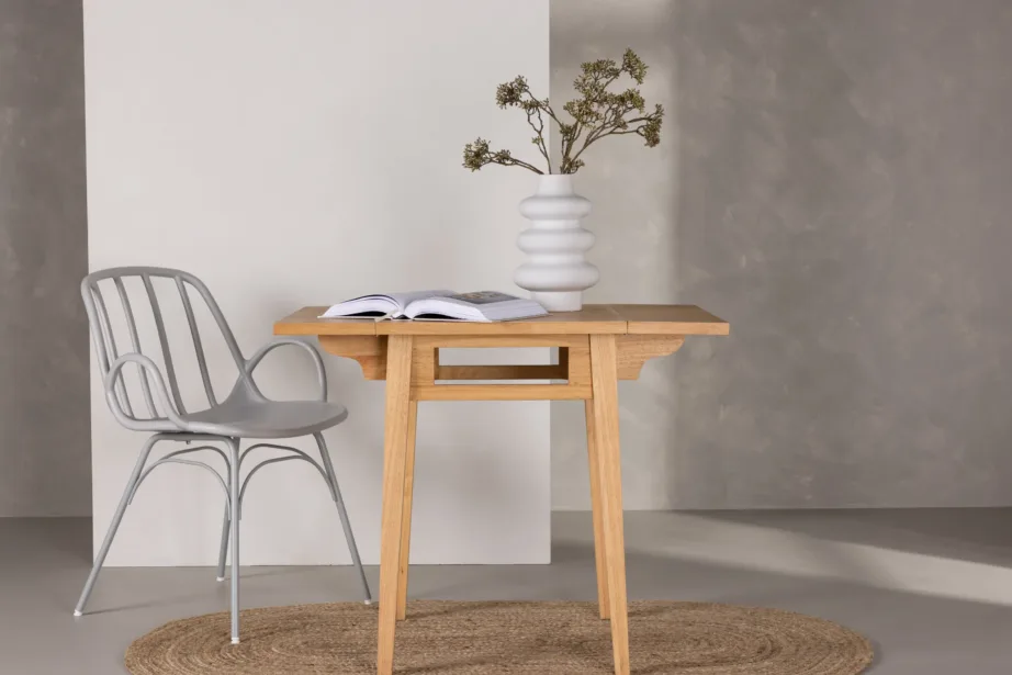 Laiendatav kummipuidust söögilaud Yakidon tammeviimistlusega MDF-plaadiga, 60×45 cm, 19996-070 – 8