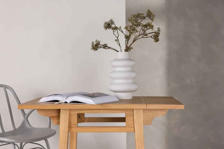 Laiendatav kummipuidust söögilaud Yakidon tammeviimistlusega MDF-plaadiga, 60×45 cm, 19996-070 – 9