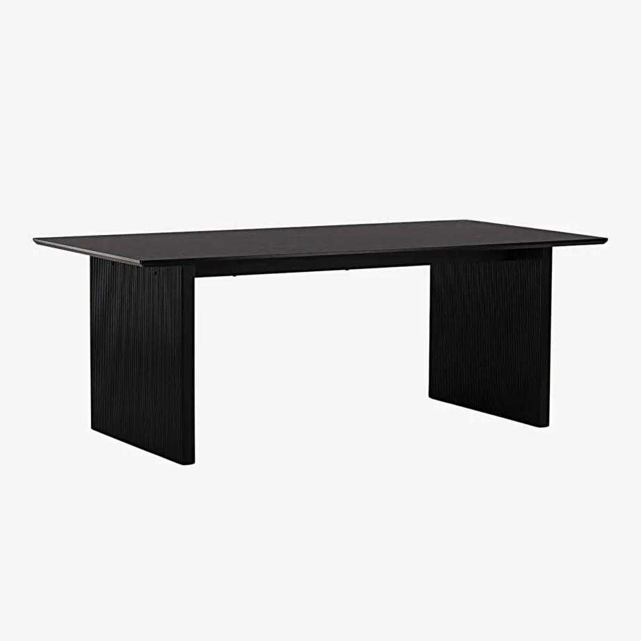 Must MDF-ist ristkülikukujuline söögilaud Vail, põhjamaise disainiga, 200×100 cm, 19996-250 – 3