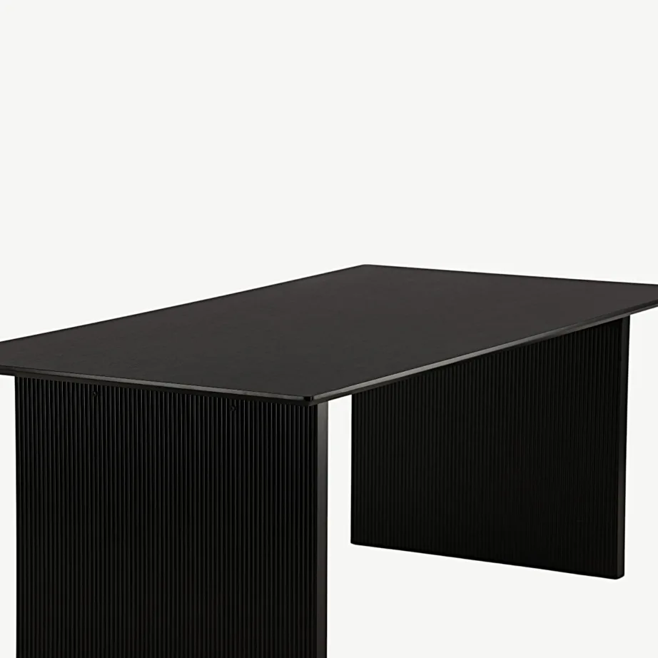 Must MDF-ist ristkülikukujuline söögilaud Vail, põhjamaise disainiga, 200×100 cm, 19996-250 – 4