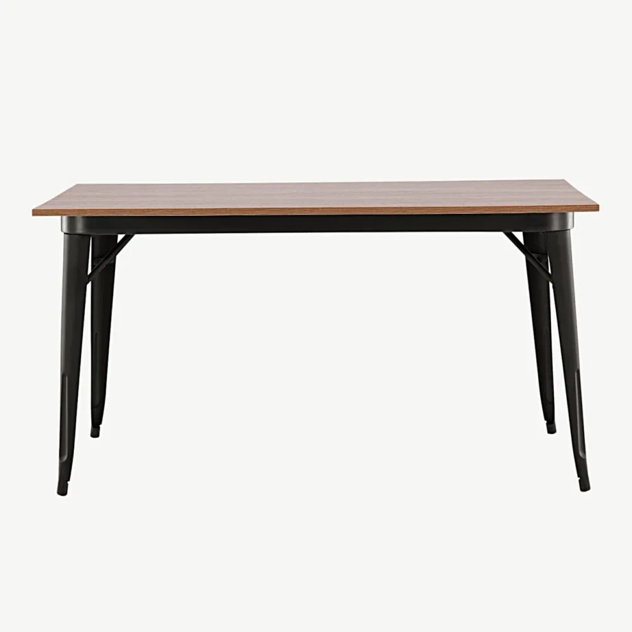 Pähklitooni söögilaud Tempe mustade metalljalgadega (140 × 80 cm), 19996-290 – 5