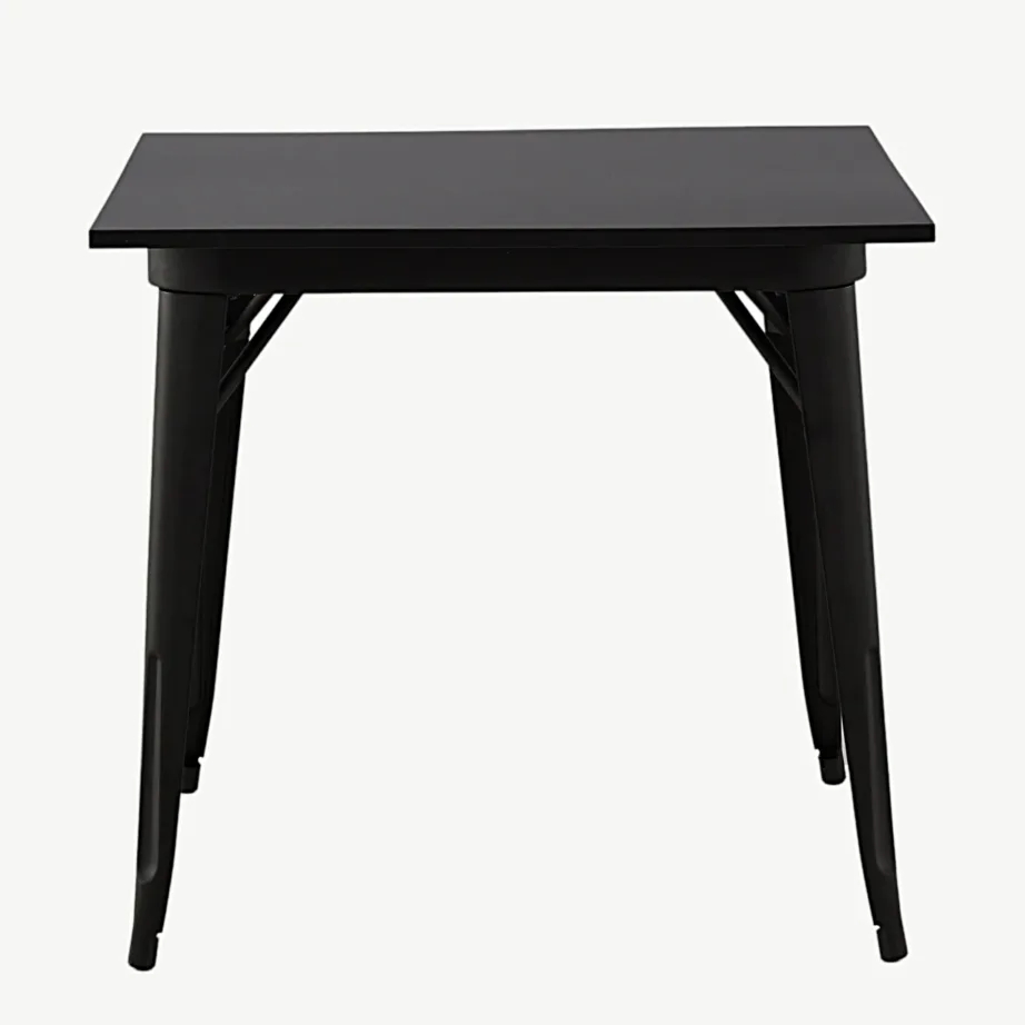 Must ristkülikukujuline söögilaud Tempe (MDF-plaat, metalljalad, 80×80 cm), 19996-310 – 5