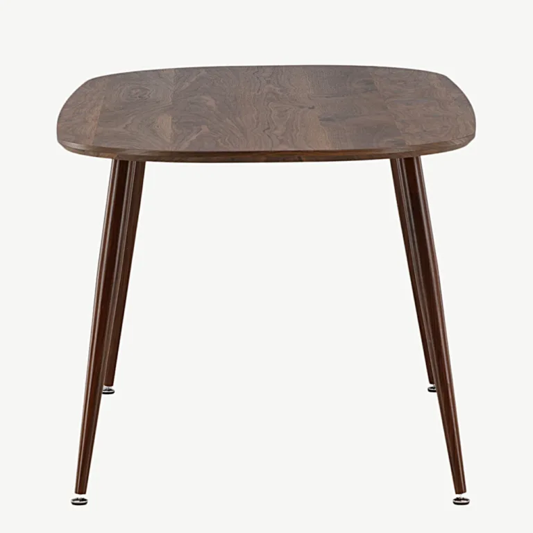 Ovaalne tumepruun söögilaud Sanford, 180x90 cm (MDF, terasjalad) - 19996-340
