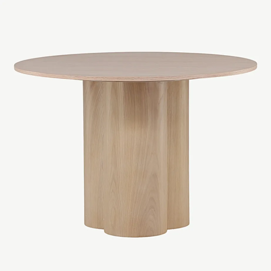 Olivia ümmargune söögilaud, valge peitsiga viimistletud (ø110 cm), 19996-420 – 3