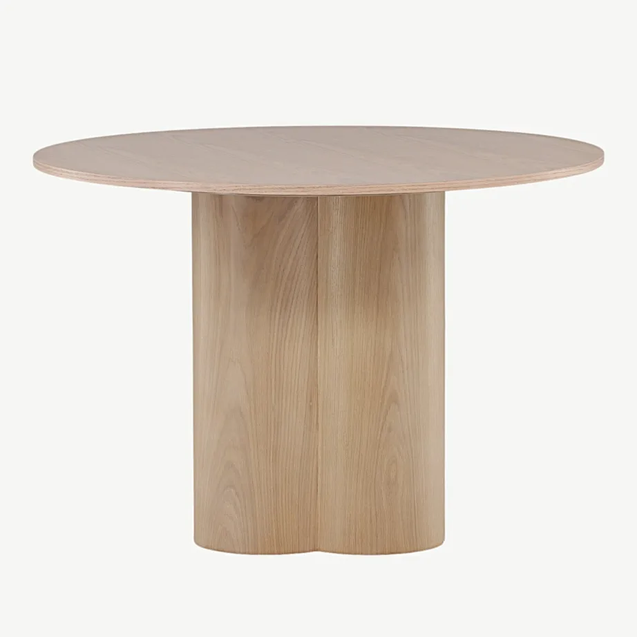 Olivia ümmargune söögilaud, valge peitsiga viimistletud (ø110 cm), 19996-420 – 5