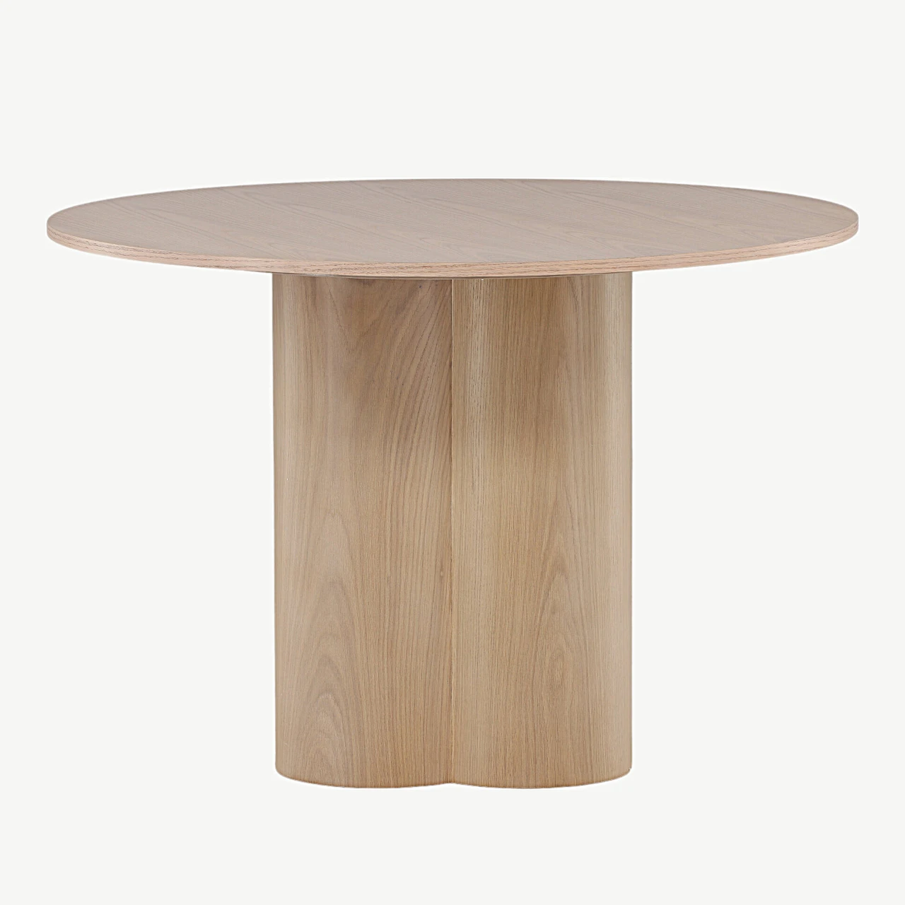 Olivia ümmargune söögilaud, valge peitsiga viimistletud (ø110 cm) - 19996-420