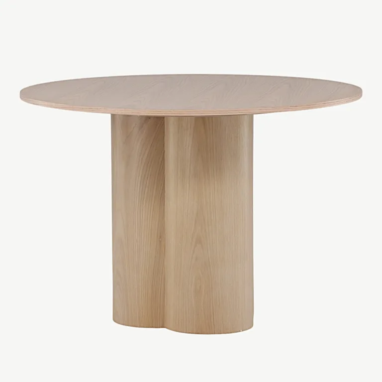 Olivia ümmargune söögilaud, valge peitsiga viimistletud (ø110 cm) - 19996-420
