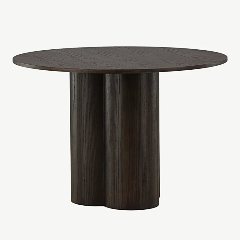 Ümar mokka toonis söögilaud Olivia, ø110 cm (MDF) - 19996-423