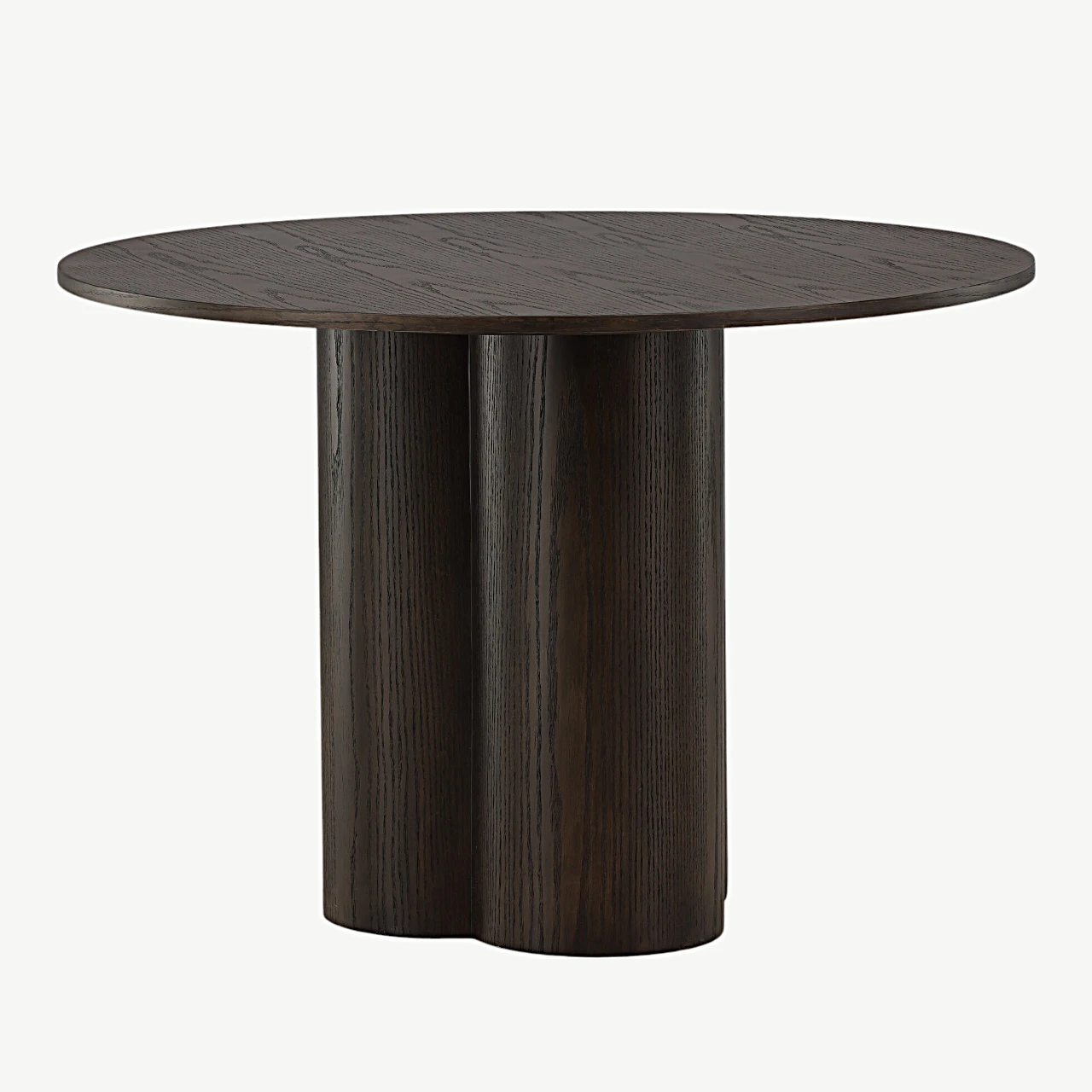 Ümar mokka toonis söögilaud Olivia, ø110 cm (MDF) - 19996-423