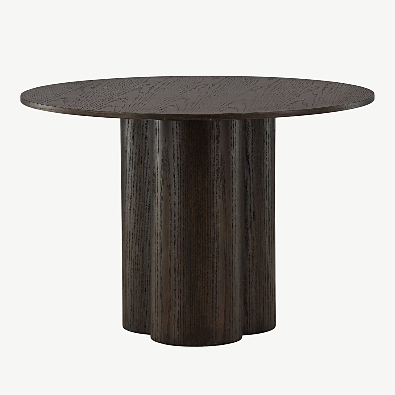 Ümar mokka toonis söögilaud Olivia, ø110 cm (MDF) - 19996-423