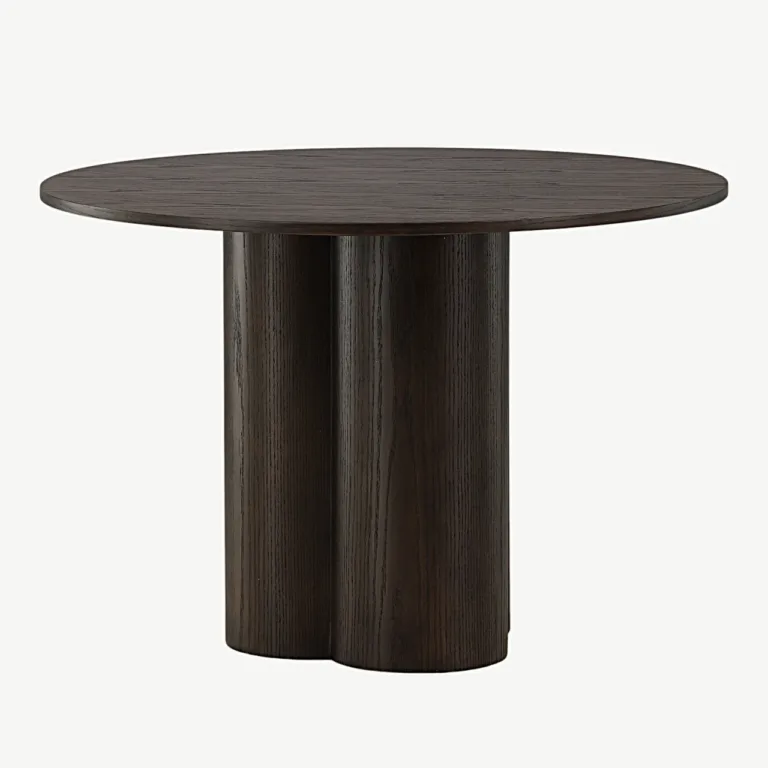 Ümar mokka toonis söögilaud Olivia, ø110 cm (MDF) - 19996-423
