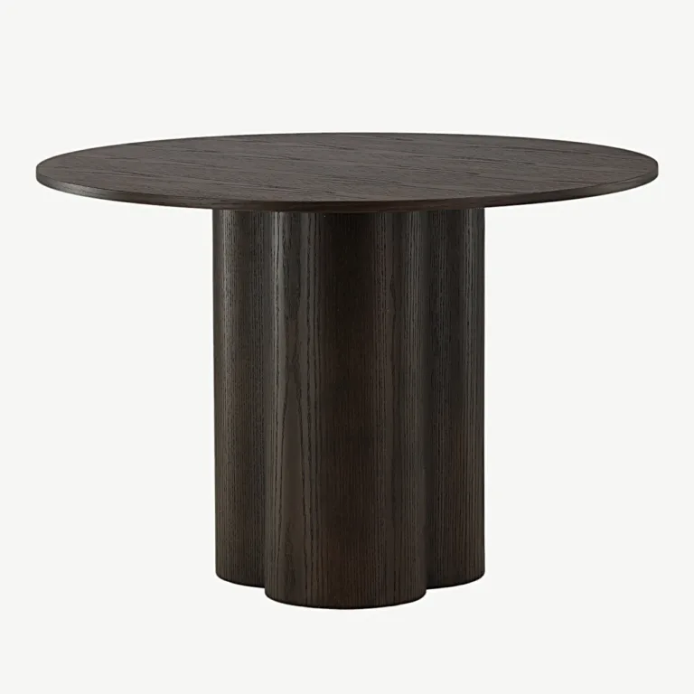 Ümar mokka toonis söögilaud Olivia, ø110 cm (MDF) - 19996-423