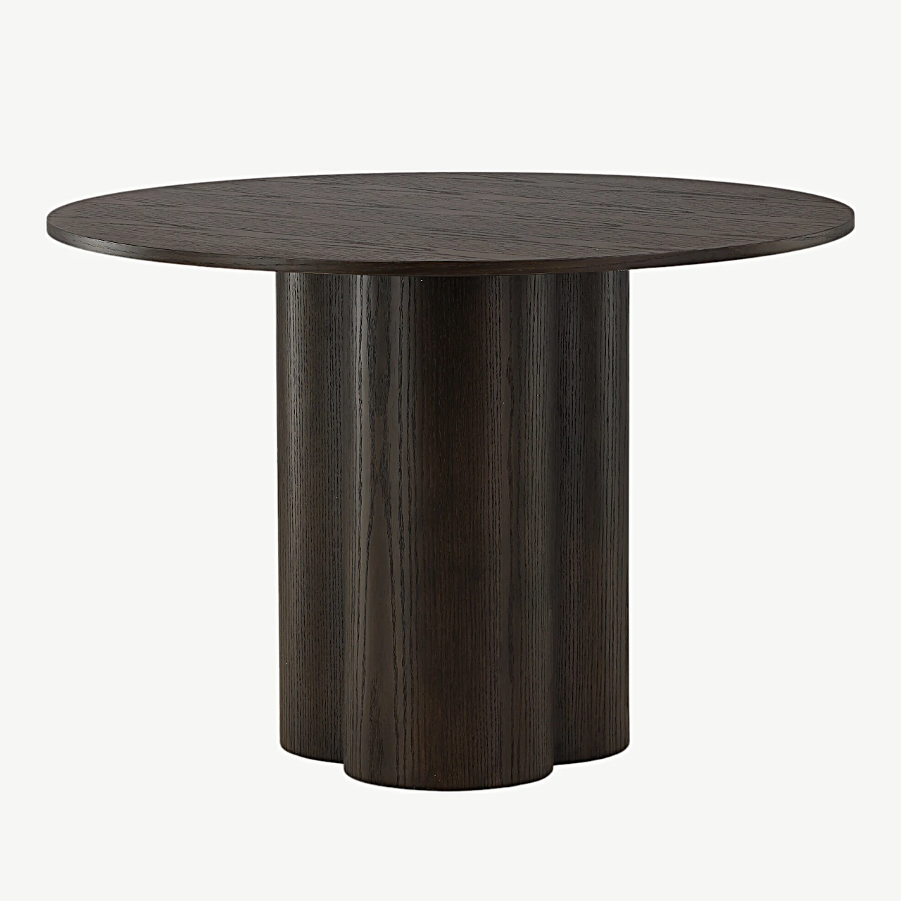Ümar mokka toonis söögilaud Olivia, ø110 cm (MDF) - 19996-423
