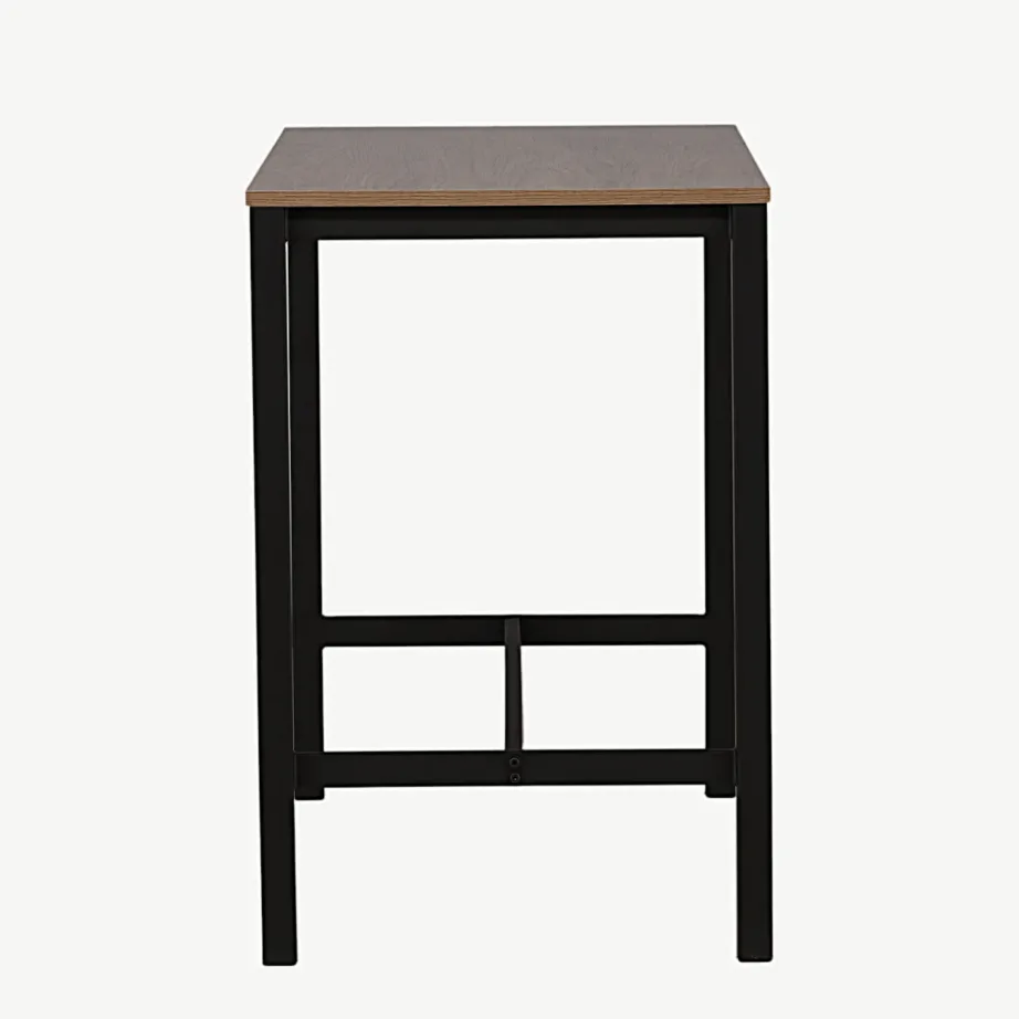 Pähklivärvi baarilaud Camden musta terasraamiga 120×60 cm, 19997-010 – 2