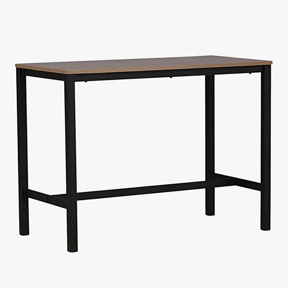 Pähklivärvi baarilaud Camden musta terasraamiga 120×60 cm, 19997-010 – 3