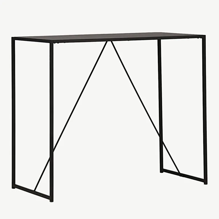 Must MDF-baarilaud Brea terasraamiga (120 × 60 cm) - 19997-040