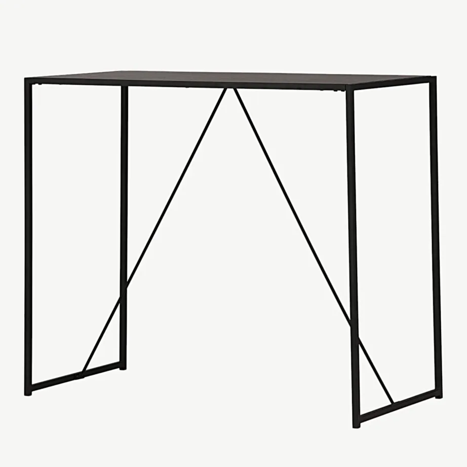 Must MDF-baarilaud Brea terasraamiga (120 × 60 cm), 19997-040 – 6