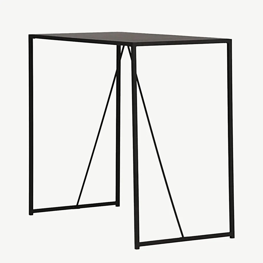 Must MDF-baarilaud Brea terasraamiga (120 × 60 cm), 19997-040 – 7