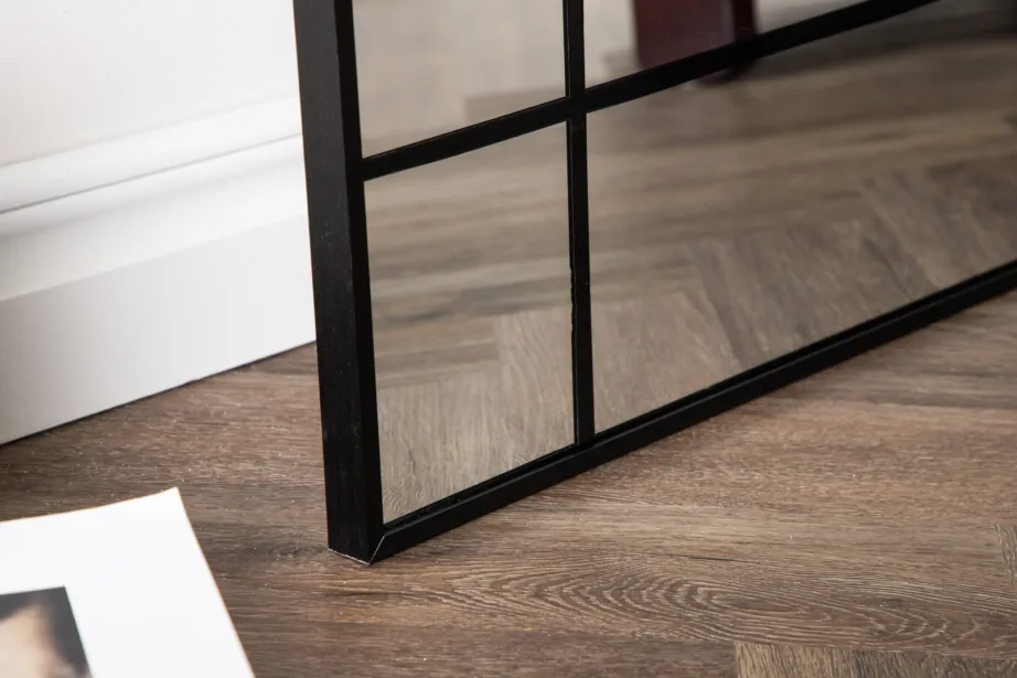 Suur industriaalstiilis seinapeegel Lake musta raamiga (90 × 180 cm), 19999-030 – 6