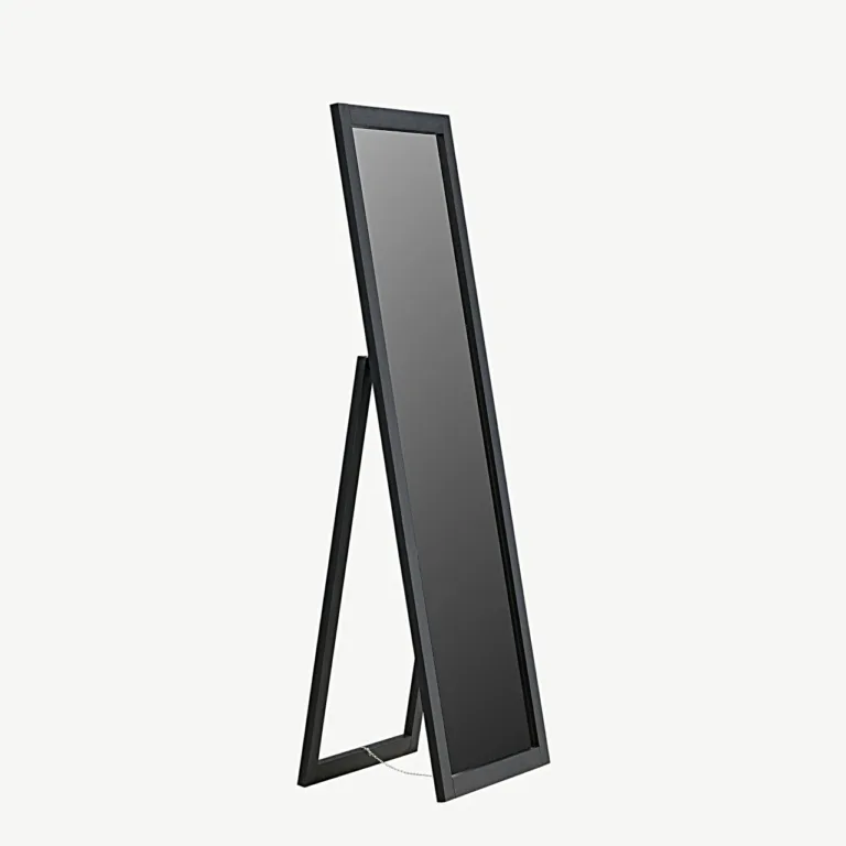 Pikliku musta MDF-raamiga peegel Sebring, 55 × 170 cm - 19999-111