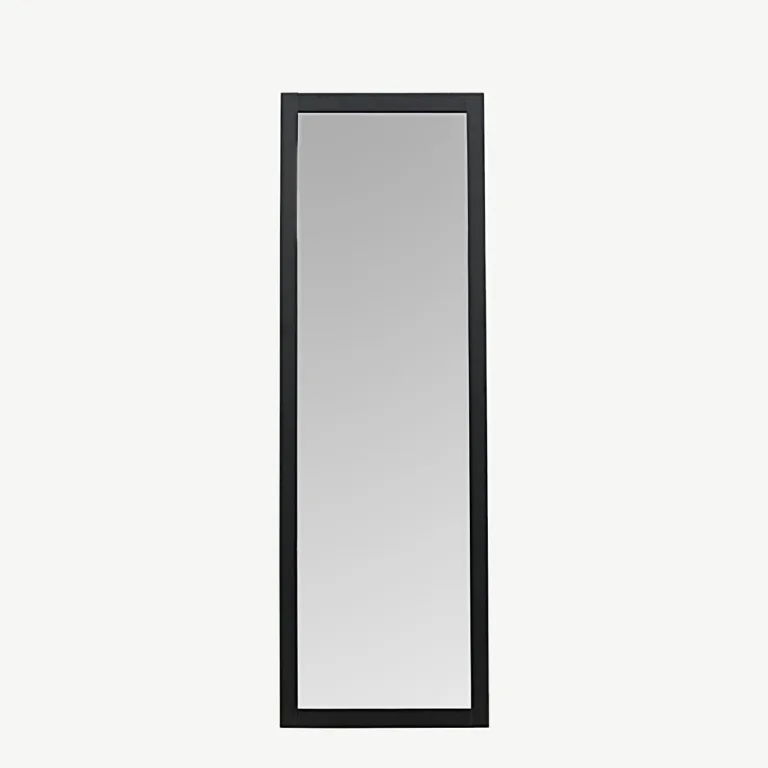 Pikliku musta MDF-raamiga peegel Sebring, 55 × 170 cm - 19999-111