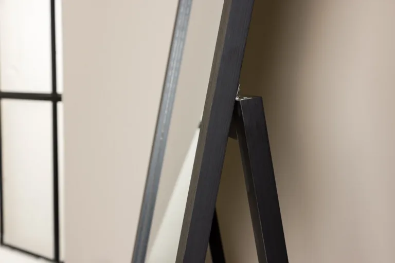Pikliku musta MDF-raamiga peegel Sebring, 55 × 170 cm - 19999-111