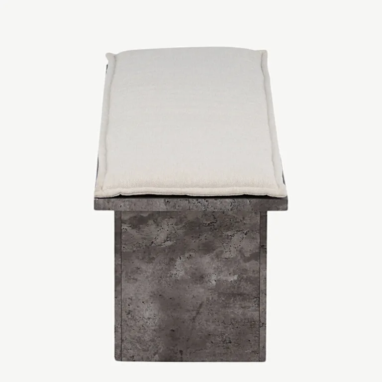 Tööstusliku stiili hall pink Kellogg linase istmepadjaga, 160 cm - 19999-120