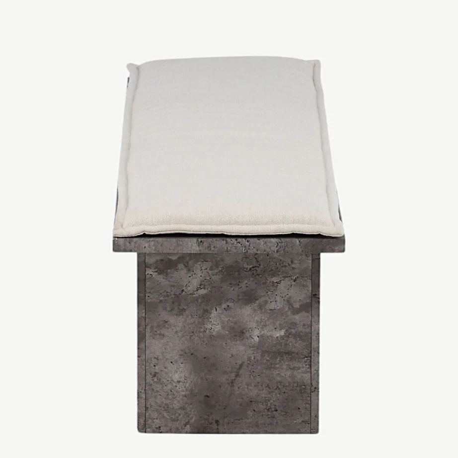 Tööstusliku stiili hall pink Kellogg linase istmepadjaga, 160 cm, 19999-120 – 2