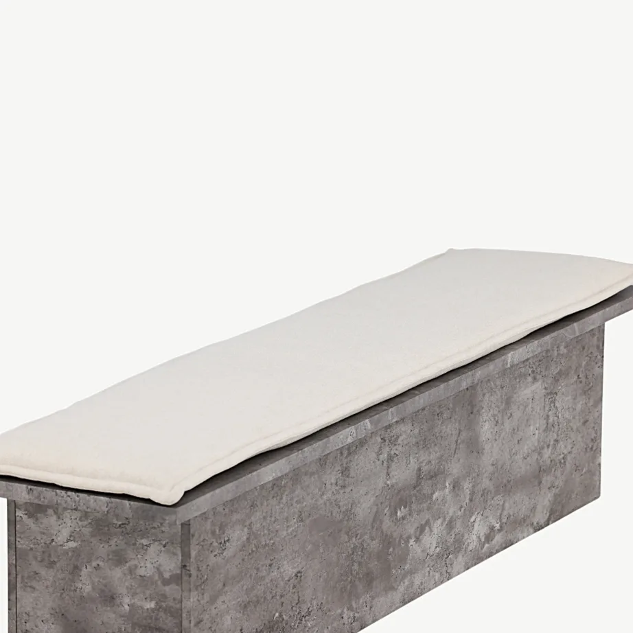 Tööstusliku stiili hall pink Kellogg linase istmepadjaga, 160 cm, 19999-120 – 4