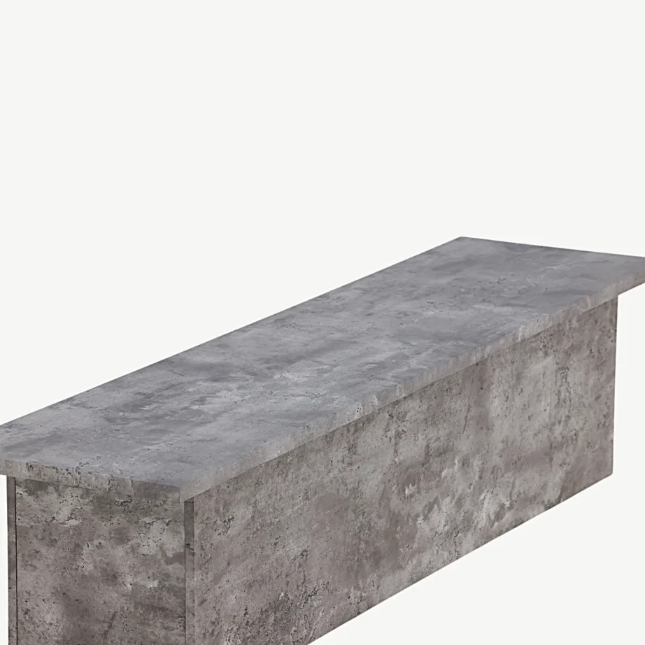 Tööstusliku stiili hall pink Kellogg linase istmepadjaga, 160 cm, 19999-120 – 5