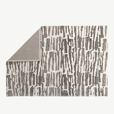 Milos hall-valge ristkülikukujuline vaip, 290 x 200 cm, puuvill ja polüester - 20004-110