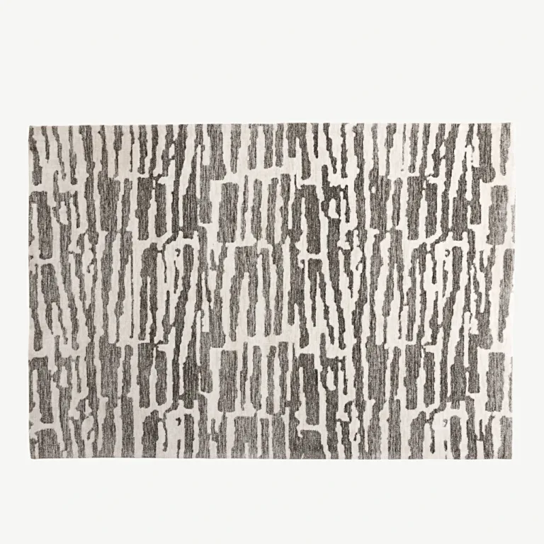 Hall-valge lühikarvaline vaip Milos 160 × 230 cm (puuvill/polüester) - 20005-110